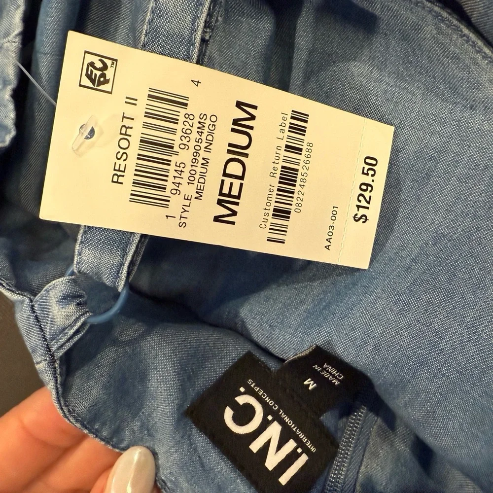 Blue Denim Sleeveless Dress - Picture 7 of 12